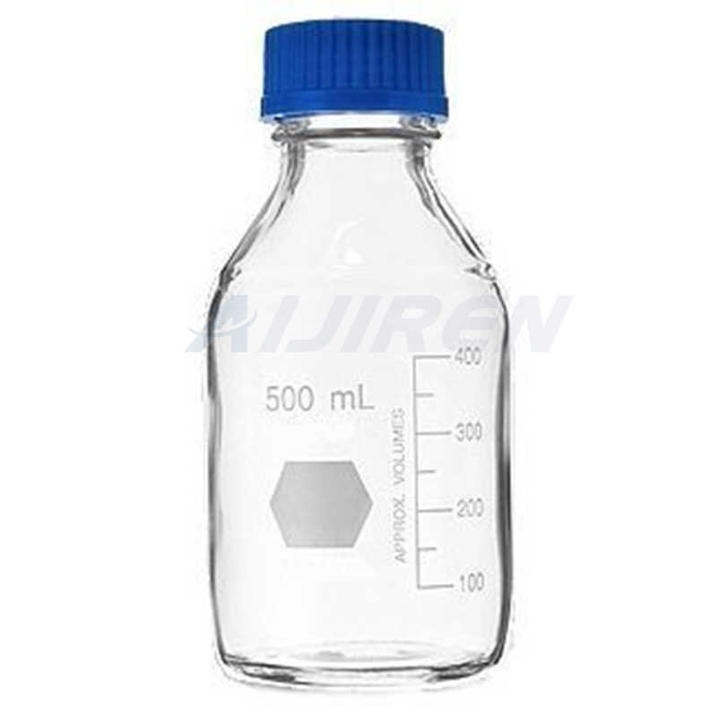 logo wide clear reagent bottle